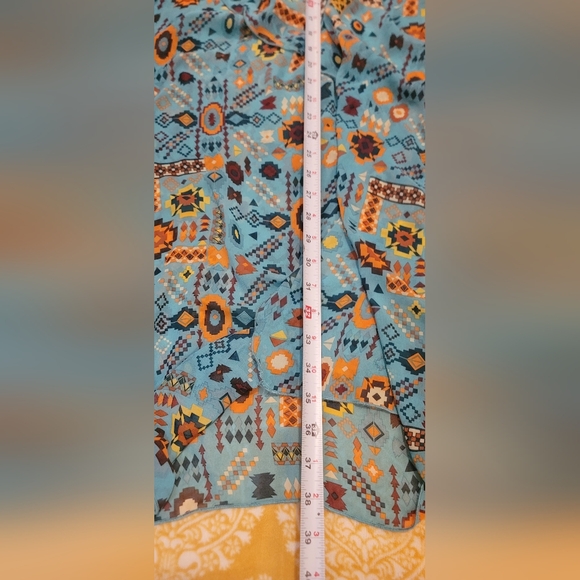 Lularoe Shirley Sheer Teal Multi-Colored Aztec Pattern SZ S UNICORN BeAuTiFuL - Picture 13 of 13
